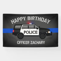 Police SUV Thin Blue Line Geburtstag