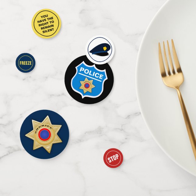 Police Theme Birthday Party Konfetti (Gruppe)