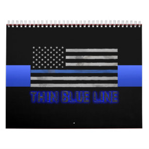Police Thin Blue Line 3D Kalender