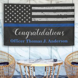 Police Thin Blue Line Abschluss Banner
