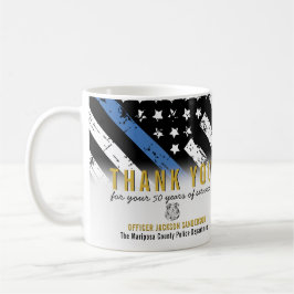 Police Thin Blue Line American Flag Vielen Dank Kaffeetasse