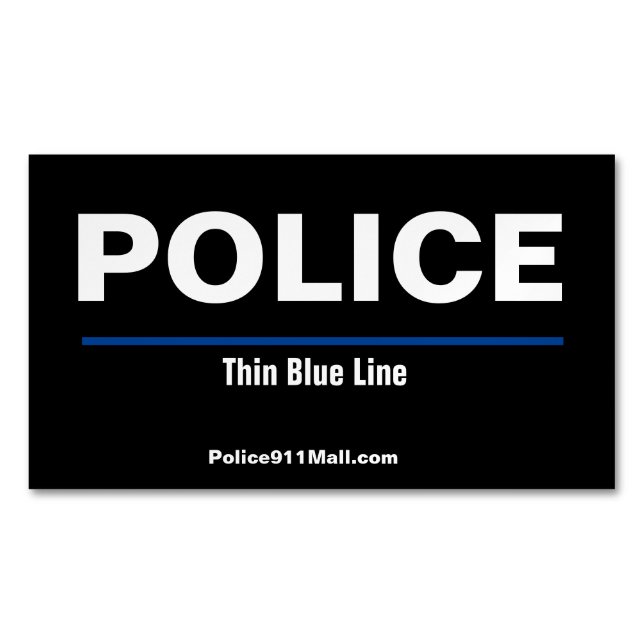 POLICE Thin Blue Line Business Card Magnet (Vorderseite)