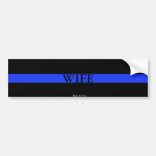 Police Thin Blue Line Ehefrau Autoaufkleber