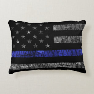 Police Thin Blue Line Flag Dekokissen