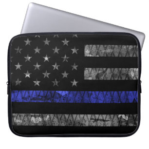 Police Thin Blue Line Flag Laptopschutzhülle