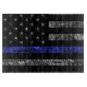 Police Thin Blue Line Flag Schneidebrett