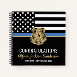 Police Thin Blue Line Glückwunschs Rentirement Gue Notizbuch