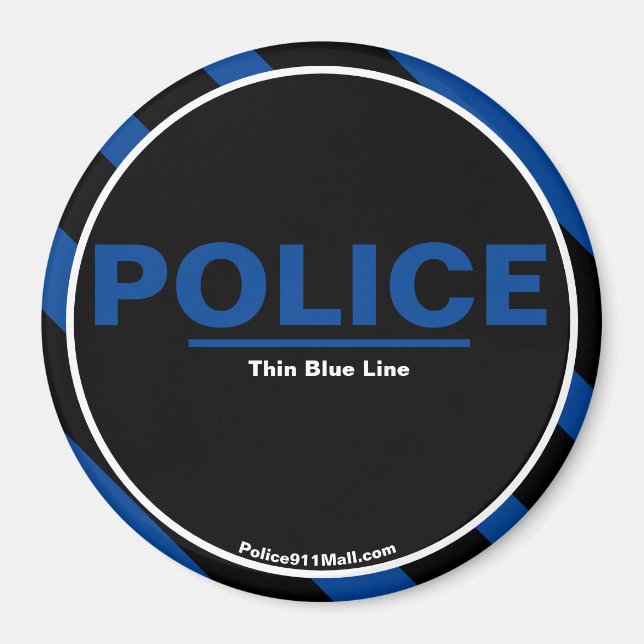 POLICE Thin Blue Line-Magnet Magnet (Vorne)