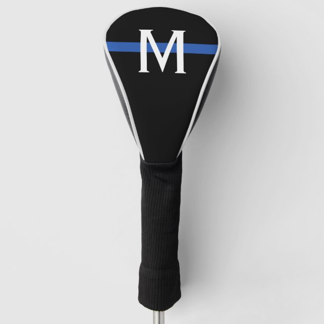 Police Thin Blue Line Monogram Golf Headcover (Vorderseite)
