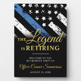 Police Thin Blue Line Party für die Altersvorsorge Fotoplatte