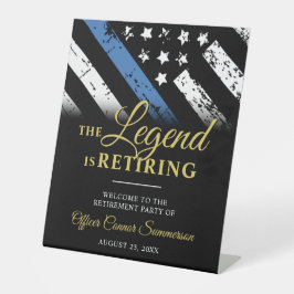 Police Thin Blue Line Party für die Altersvorsorge Sockelschild