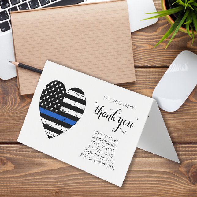 Police Thin Blue Line Personalisiert Vielen Dank Visitenkarten (Von Creator hochgeladen)