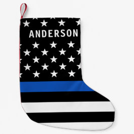 Police Thin Blue Line Personalisierte amerikanisch Kleiner Weihnachtsstrumpf