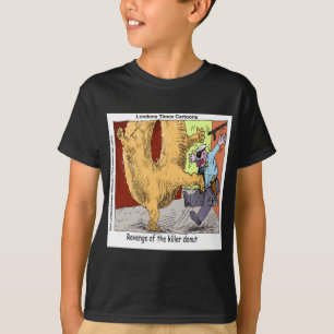 Police Vs Donut Funny Cartoon T-Shirt