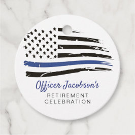 Police Watercolor Dünnblaue Linie Flaggenretiremen Geschenkanhänger