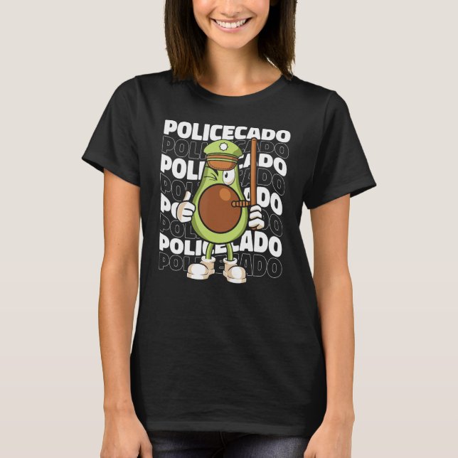 Policecado   Support Law Enforcement Police Agent  T-Shirt (Vorderseite)