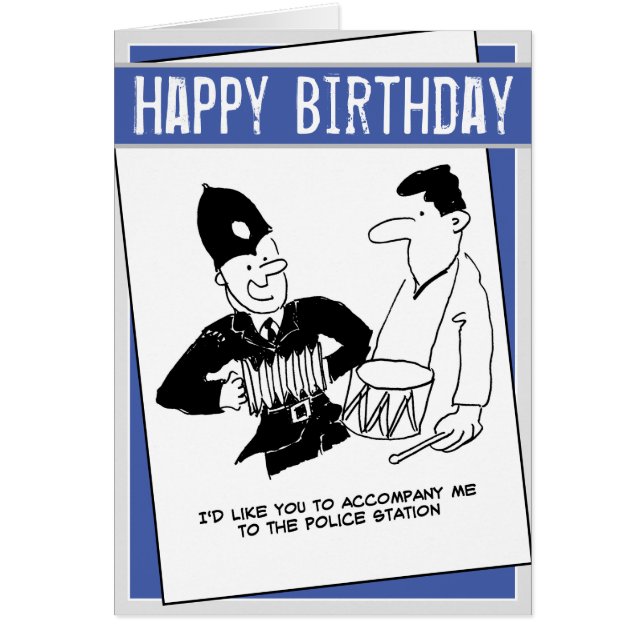 Policeman asks man to accompany him ￼ (Vorne)