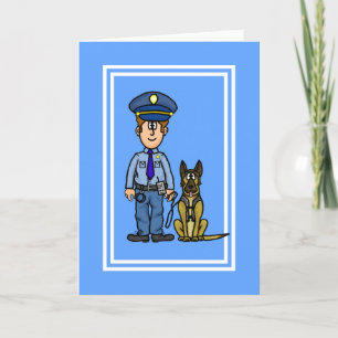 Policeman K-9 Dog Support Freundschaftskarte Karte