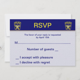 Policeman Wedding RSVP Cards Einladung