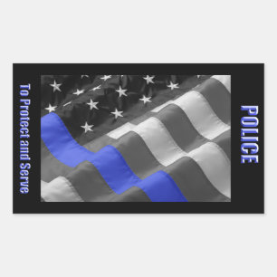 PoliceSticker Rechteckiger Aufkleber