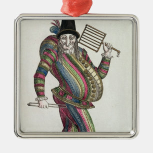 Polichinelle Silbernes Ornament