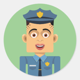 Policia Runder Aufkleber