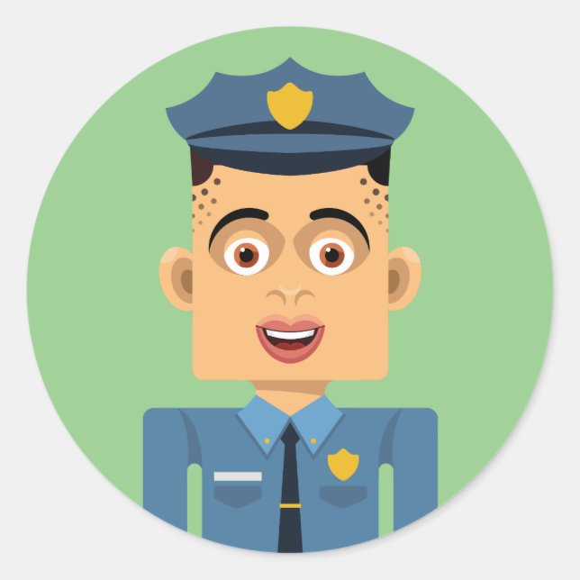 Policia Runder Aufkleber (Vorderseite)