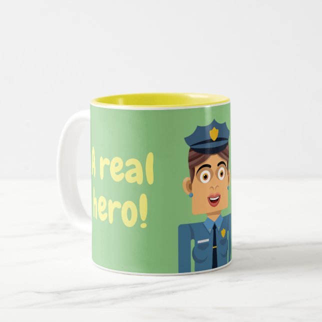 Policia Zweifarbige Tasse (Vorderseite Links)