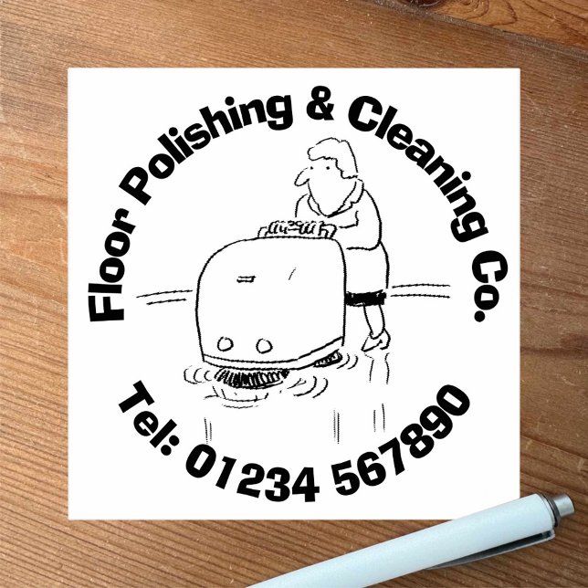 Polieren und Reinigen von Industrieböden Gummistempel (Von Creator hochgeladen)