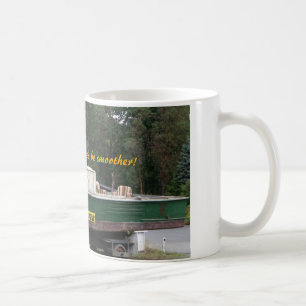 Polierer kreuzt lustige Tasse