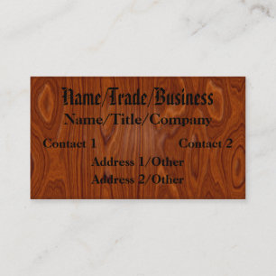 Polierhartholz-Visitenkarte Visitenkarte