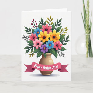 Polierte Blumenstraußkarte Karte