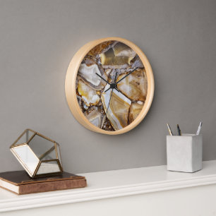 Polierte Geodensteine Uhr