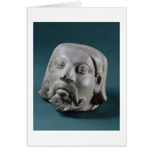 Polierter Sandsteinkopf eines Ausländers, Sarnath,