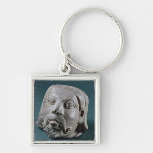Polierter Sandsteinkopf eines Ausländers, Sarnath, Schlüsselanhänger (Vorne)