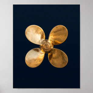 Polierter Schiffsschrauben Propeller Minimalistisc Poster