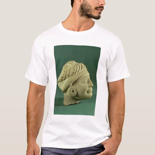Polierter turbaned Kopf des Sandsteins, Sarnath, T-Shirt (Vorderseite)