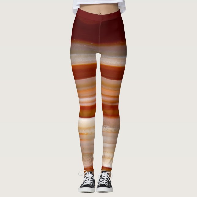 poliertes Agate Slice-Foto Leggings (Vorderseite)