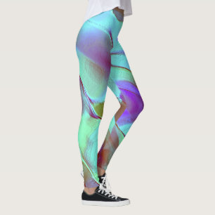 Poliertes Gestein in Chrom lila Leggings