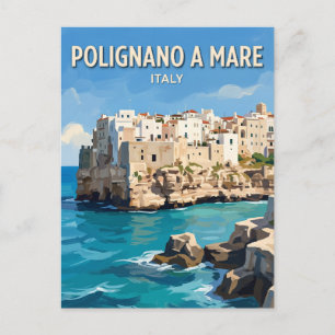 Polignano a Mare vom Meer Italien Postkarte