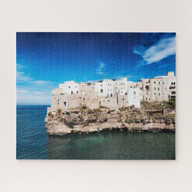 Polignano, das eine Stute auf einer Klippe in Puzzle (Horizontal)