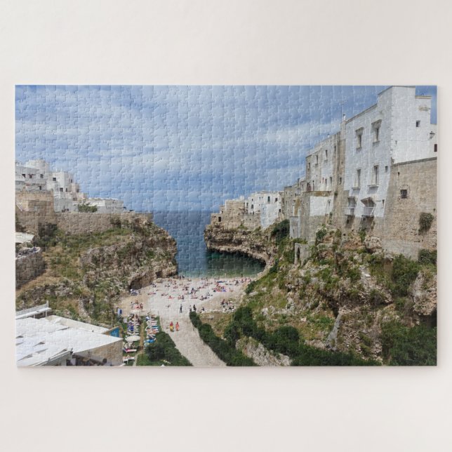 Polignano ein Stutenstadtstrand in Puglia Puzzle (Horizontal)