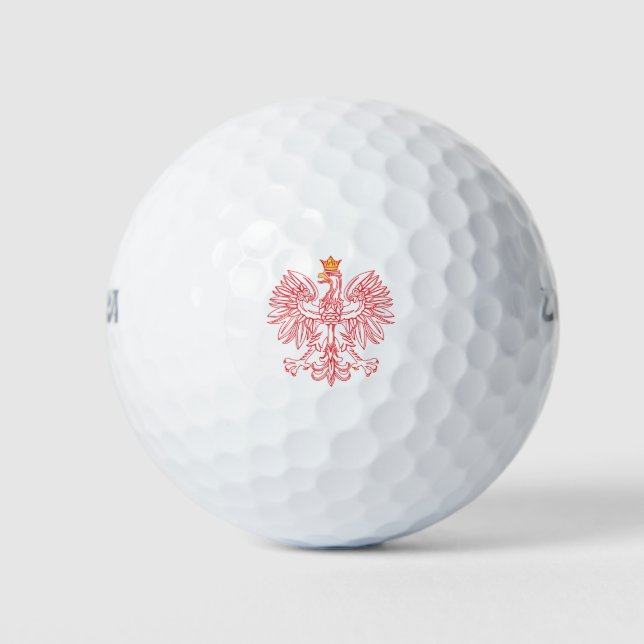 Polish Eagle Outlined In Red Golfball (Vorderseite)