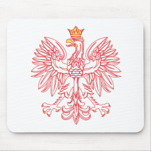 Polish Eagle Outlined In Red Mousepad