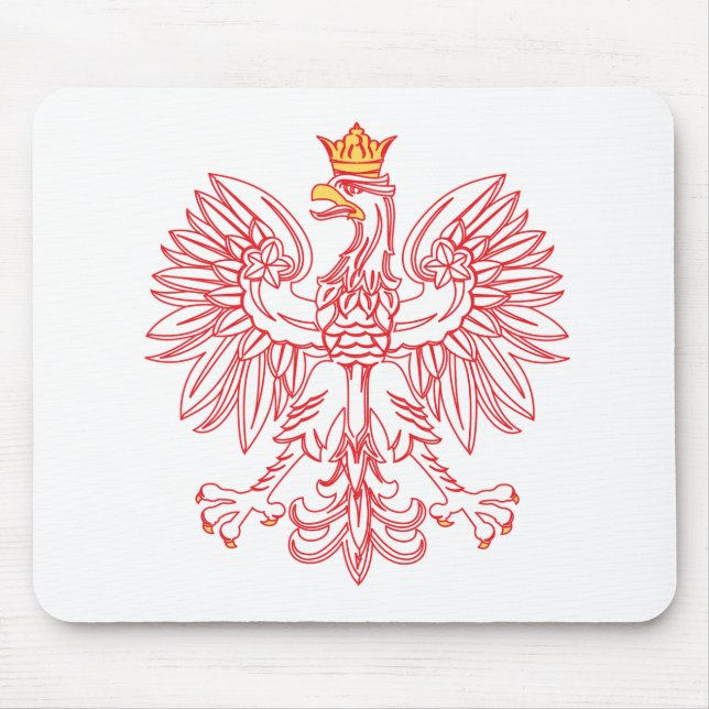 Polish Eagle Outlined In Red Mousepad (Vorne)
