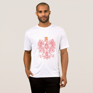 Polish Eagle Outlined In Red T-Shirt