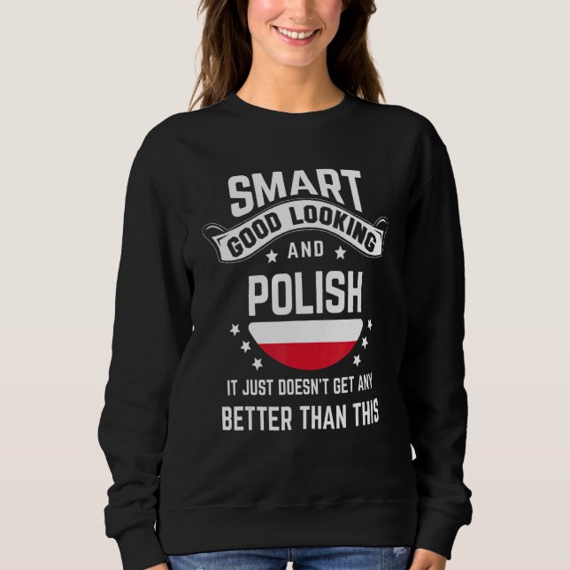 Polish Flag Native Pride  Poland Polish Roots Sweatshirt (Vorderseite)