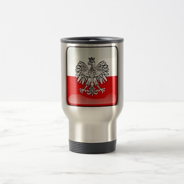 Polish glossy flag reisebecher (Mittel)