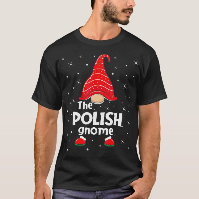 Polish Gnome Family Matching Christmas Funny Gift  T-Shirt (Vorderseite)