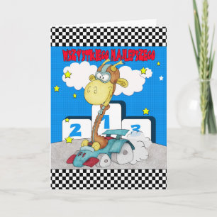Polish Happy Birthday - Polish Card - Racing Card Karte
